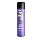 Matrix So Silver Purple Shampoo, Neutralizes Yellow Tones, Neutralizes Brassy Tones, Tones Blonde and Silver Hair, For Blonde, For Silver Hair, For Grey Hair, 300 ML