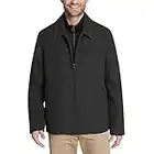 Dockers Men's Wool Blend Open Bottom Jacket with Quilted, Charcoal/Softshell bib, Small