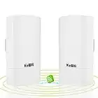 Accesso Point Esterno, KuWFi 900Mbps Indoor e Outdoor Point-to-Point Wireless Bridge / CPE Supporta la Soluzione di Trasmissione Remota 2KM per PTP, PTMP