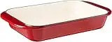 Cuisinart CI1136-24CR Chef's Classic Enameled Cast Iron 14-Inch Roasting/Lasagna Pan, Cardinal Red