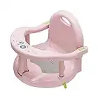 Baby Bathtub Seat, Foldable Baby Bath Seat, Non-Slip Baby Bath Chair for Baby Sitting Up, Surround Baby Shower Chairs Bathroom Seats for Newborn Infant Baby 6-18 Months (Princess Pink)