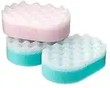 Lot de 12 éponges de bain pour adultes - Exfoliantes pour le corps - Pour homme, femme, enfant - Un côté lisse - Un côté rugueux pour exfolier (12)