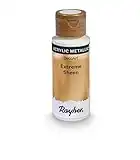 Rayher 35014617 Pintura metalizada con brillo adecuado, color oro de cachemira, 59 ml Pintura acrílica patentada