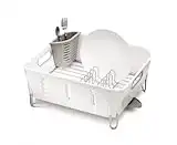 simplehuman Compact Dish Rack, White Plastic