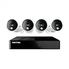 Night Owl Sp, Llc Night Owl 8 Channel Bluetooth Video Home Security Camera System with 4 Wired 1080p HD Indoor/Outd White WM BTD281 4LSA WM BTD281 4LSA
