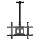 ONKRON Deckenhalterung für Fernseher & Monitor 32-80 Zoll - Fernsehhalterung schwenkbar max VESA 600x400 bis zu 68,2 kg TV Deckenhalterung Schwarz/Fernseher Halterung Decke