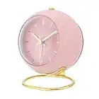 Bestcool Sveglia da Comodino, Sveglie Rumorose da Comodino per Chi Dorme Pesantemente Batteria da Viaggio Retro Sveglia Orologio da Scrivania Piccolo per Camerette dei Bambini Decorazione(Rosa)