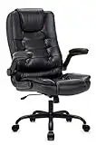 IntimaTe WM Heart High-Back Executive Office Chair, Faux Leather Large Seat Computer Desk Chair, Ergonomic Design Adjustable Seat Height, Synchro Tilt Mechanism, 360 Degree Swivel, Black (71cm Back)