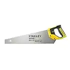 Stanley 2-15-595 Scie Égoïne JetCut Coupe Fine 450 mm Fabriquée en France - 11 dents/ Pouce - Traitement HardPoint - Lame en Acier - Poignée Bi matière - Traçage À 45° et 90