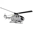 Muross RC Helicopter Toy 4 Channels RC Aircraft with 6-Axis Gyro 2.4Ghz RC Airplane Toy with LED Headlight USB Rechargeable RC Aircraft Toy Single Propeller Helicopter Toy for Kids(grey)