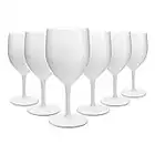 RB Verres à Vin Blancs Plastique Supérieure Incassables Réutilisables 27cl, Lot de 6