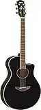 Yamaha APX600 BL Thin Body Acoustic-Electric Guitar, Black