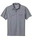 Port Authority Men's Double Pocket Polo Shirt_Monum Grey/Wht_Large