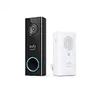 eufy Security, Wi-Fi Video Doorbell, 2K Resolution, No Monthly Fees, Local Storage, Human Detection, with Wireless Chime–Requires Existing Doorbell Wires and Installation Experience, 16-24 VAC, 30 VA