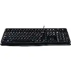 Logitech K120 Wired Keyboard for Windows, USB Plug-and-Play, Full-Size, Spill Resistant, Curved Space Bar, PC/Laptop - Black