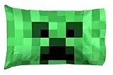 Jay Franco Minecraft Lone Creeper 1 Pack Pillowcase - Double-Sided Super Soft Bedding