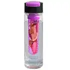 Savvy Infusion Flip Top Fruit Infuser Water Bottle - 24 Ounce - Unique Leak Proof Lid - Great Gifts for Women - Includes Bonus Infused Water Recipe eBook