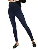 Motherhood Maternity Women's Super Stretch Secret Fit Over The Belly Skinny Jeans Indigo Blue, Dark Wash-Ankle Length, Large