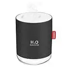 Portable Mini Humidifier, 500ml Small Cool Mist Humidifier, USB Personal Desktop Humidifier for Baby Bedroom Travel Office Home, Auto Shut-Off, 2 Mist Modes, Super Quiet (Black)