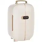 HOMCOM Portable Skincare Fridge, 12L Mini Fridge for Bedroom, Office, Dorm and Car, Thermoelectric Cooler and Warmer Refrigerator for Beauty, Makeup and Cosmetics, White