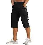 MAGCOMSEN Running Shorts for Men Athletic Workout Shorts Gym Shorts for Men Hiking Shorts Tactical Cargo Short Summer Shorts Fishing Shorts Black