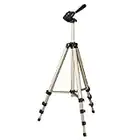 Hama Camera Tripod Star 700 EF (light tripod with 3-way head, photo tripod with 42.5-125cm height, tripod incl. carrying case, camera tripod suitable for SLR and system cameras), Champagne