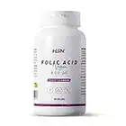 Ácido Fólico 800 MCG - Vitamina B9 - de HSN | 120 Cápsulas Vegetales | Vitaminas y minerales Prenatales | Esencial en los Embarazos* | No-GMO, Vegano, Sin Gluten