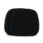 TANYOO Set of 2 Chair Cushion Memory Foam Pads Non Slip Honeycomb Pattern Square 15" x 16" Seat Cover Ultimate Comfort and Softness Cushions(2Pack,Black)