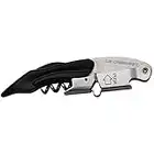 Le Creuset 3-In-One Waiters Corkscrew, Bottle Opener and Foil Cutter, For Wine or Beer, Stainless Steel with Plastic Handle, Model WT-110, Black Onyx, 59814011007061