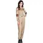 amscan Ghostbusters Halloween Costume - Adult (Large 10-12) -Beige - 1 Pc