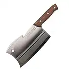 Kitory Meat Cleaver Butcher Knife Bone Cutter Chef Knife Multi-Purpose Dual Edges Heavy Duty Kitchen Chopper Knife for Bone Meat Vegetable Chinese Chefs Knife with Ergonomic Pearwood Handle