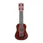 Alipis Kids Ukulele, Guitar Toys for Toddler Children Kids Musical Instruments Plastic Ukulele Model Toy Instruments Educational Toy Music Learning Toys for Kids Ages 3- 5, Brown