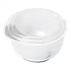 Chef Aid Contain 3 Mixing Bowls, Non-Slip Base, Soft Grip Handle, Microwave and Dishwasher Safe, Compact, Stackable, Ideal for baking and cooking,Off-white, 1.5 Litre, 2 Litre, 2.5 Litre