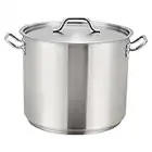 Winware Stainless Steel 12 Quart Stock Pot with Cover, Silver