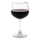 Restaurantware Cascata 13 Ounce Balloon Red Wine Glasses, Set Of 6 Tempered Red Wine Glasses - Chip-Resistant, Fine-Blown Glass Wine Balloon Glasses, Dishwasher-Safe Stemware, For Red or White Wines