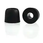 6 paia (12 pezzi) 5 mm Isolare il rumore di ricambio in memory foam maniche, in-ear monitor tappi per le orecchie punte per auricolari, T-400 (nero)