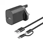 Type C 5V3A 15W Power Charger Compatible with Fire HD 10 9th Gen Tablet, Compatible with Kindle Fire HD 6 7 8.9 9.7, Compatible with Fire 7 HD 8 10 Tablet