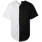 Maillot de baseball uni uni Hip Hop Hipster boutonné pour homme et femme - blanc - Taille 3XL