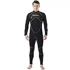 PAWHITS - Mono de neopreno para hombre, manga larga, 5 mm de surf, snorkeling, natación, Kayak buceado mar, agua