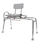 Eagle Health Supplies - Swivel Sliding Bath Transfer Bench (77662) - Regular (Base Length: 39" - 40") - Heavy-Duty Shower Bathtub Chair