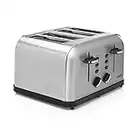 Princess Tostapane con Pinze per 4 Toast, 1750 W, Acciaio Inossidabile, Argento