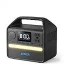 Anker 521 Portable Power Station, 256Wh Solar Generator (Solar Panel Optional) with LiFePO4 Battery Pack, 200W 6-Port PowerHouse, 2 AC Outlets, 60W USB-C PD Output for Outdoor Camping, RV(Anker Solix)