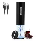 COKUNST Electric Wine Opener, Type-C Charging Wine Bottle Opener with Foil Cutter, Automatic Rechargeable Corkscrew Wine Openers with LED Light for Home Party Restaurant Wedding Gifts