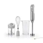 Cuisinart Cordless Pro Hand Blender and Mini Chopper, Rechargeable, Silver, RHB100U