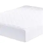 UYEESE Super King Size Mattress Protector - Quilted Extra Deep Pocket Mattress Cover, Breathable Hypoallergenic and Noiseless Mattress Pad Fitted Bed Sheet (Super King 183 x 203 + 40 cm) White