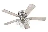 Portage Bay 51437 Renton Ceiling Fan, 42 Inch, Brushed Nickel