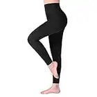 SINOPHANT High Waisted Leggings for Women, Buttery Soft Elastic Opaque Tummy Control, Workout Gym Yoga Stretchy Pants (Black1,L-XL/Plus Size)