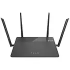 D-Link AC1900 High-Power Wi-Fi Gigabit Router, Dual Band, MU-MIMO, QoS, SmartConnect, 3X3 Wireless, 4 Gigabit Ports, WiFi Coverage, 4 High-Power External Antennas plus High-Power Amplifier (DIR-878), Black