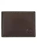 Timberland Men's Blix Slimfold Leather Wallet, Brown, One Size