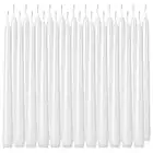 Tuyai 24 Pack Tall White Taper Candles, 10 inch (H) Dripless, Unscented Dinner Candle, Smokeless Taper Candles, Paraffin Wax with Cotton Wicks, 8 Hours Burn Time